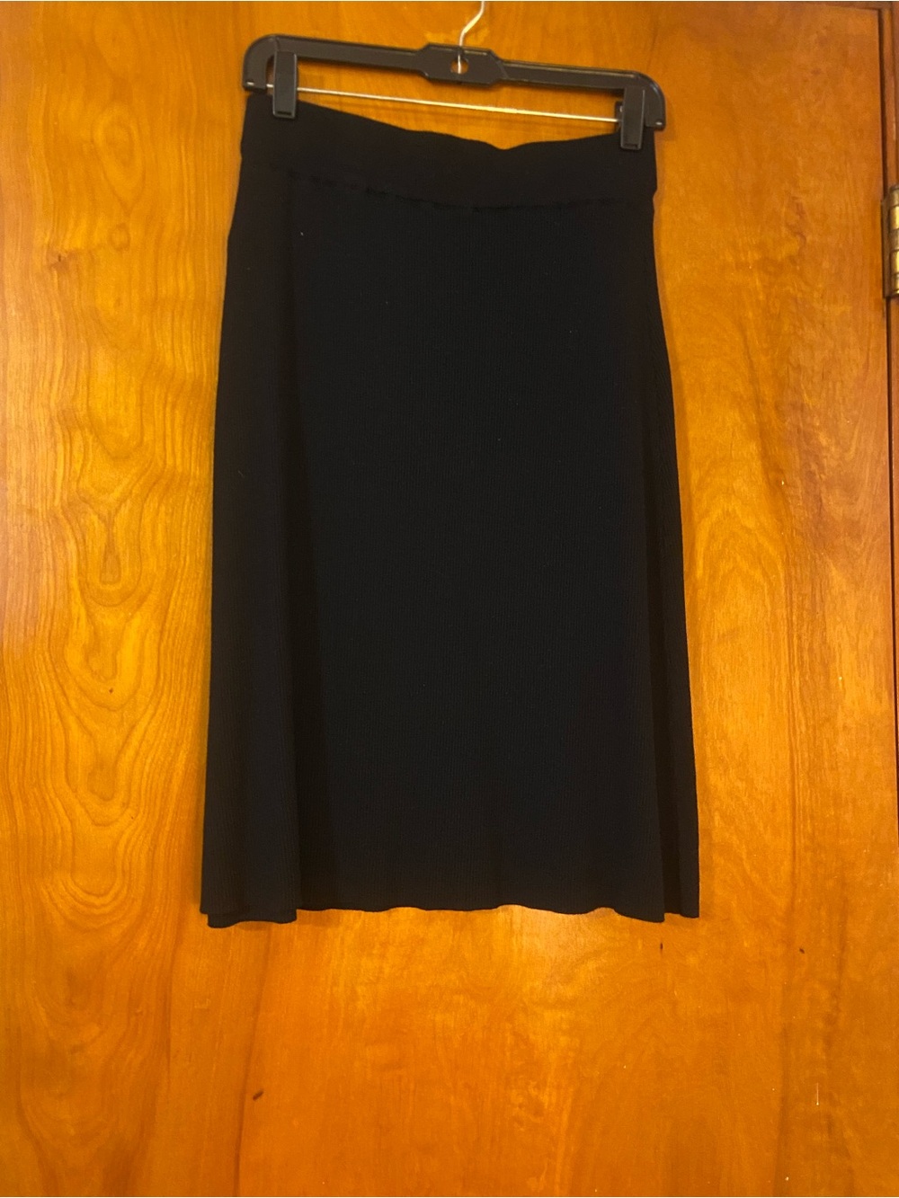 SHEIN Black Ribbed Midi Skirt